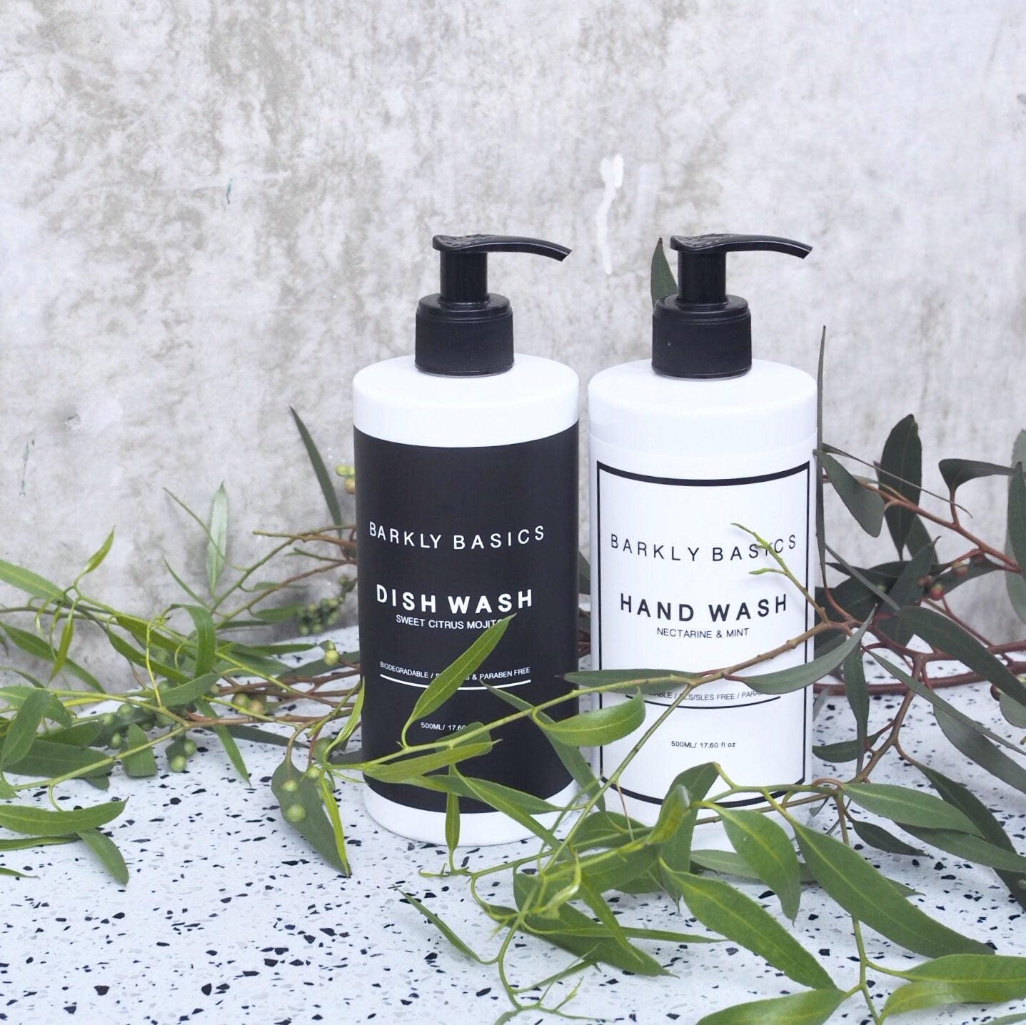 BARKLY BASICS Nectarine & Mint Hand Wash - 500ml | Natural & Moisturizing | Perfect for Kitchen, Bathroom & Office Use