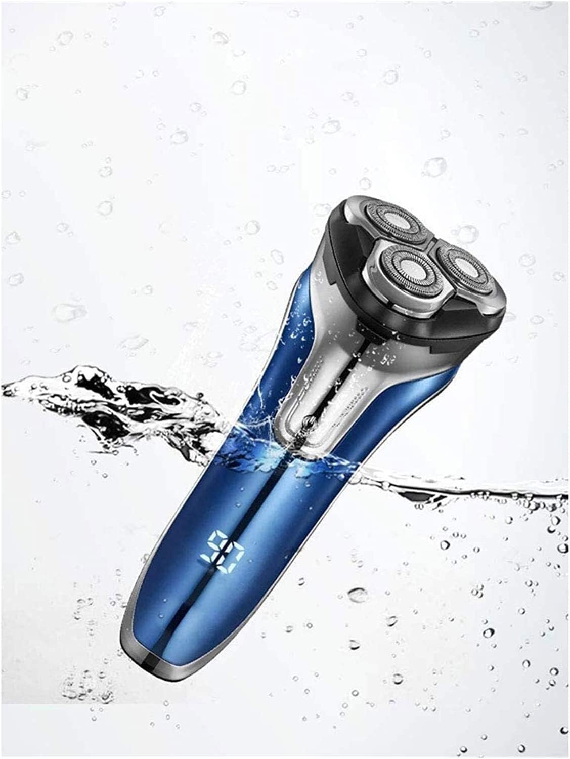 Best Rechargeable Electric Razor for Men - 100% Waterproof Wet & Dry Rotary Shaver with Pop-up Trimmer & LED Display - Perfect for Travel, Gym & Daily Shaving