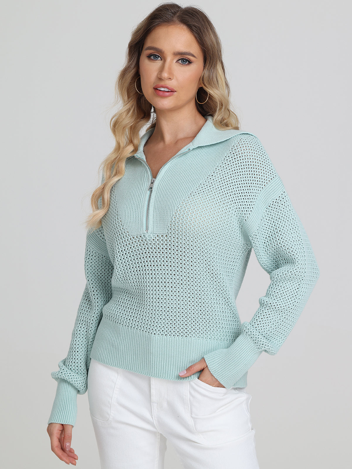 Nina Women's Cotton Half Zip Pullover Sweatshirt - Soft Casual Long Sleeve Top for Fall & Winter | Perfect for Work, Travel, and Outdoor Activities