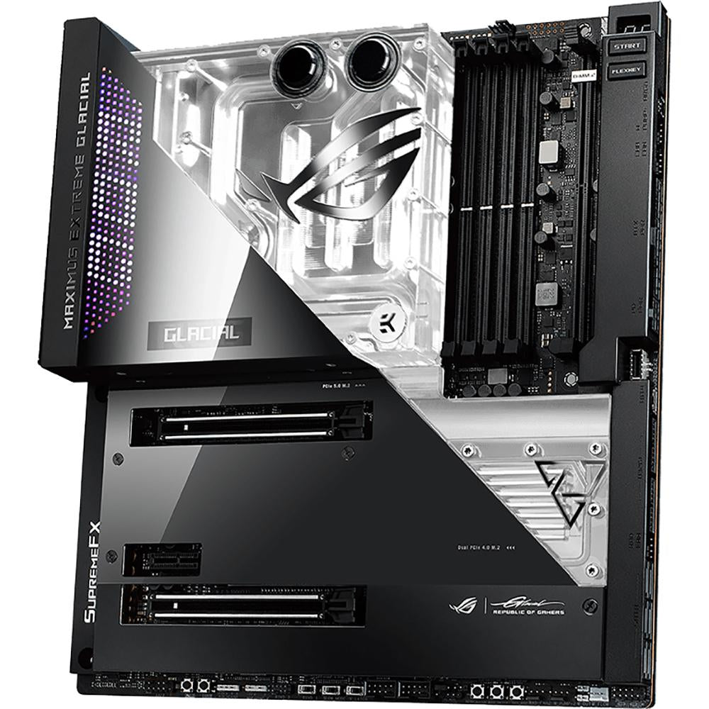 ASUS ROG Maximus Z690 Extreme Glacial Motherboard - Intel LGA 1700 Socket, DDR5, PCIe 5.0, WiFi 6E - Premium Gaming & Overclocking PC Build for Enthusiasts (Perfect for High-End Gaming Rigs, Content Creation Workstations & Extreme Performance PCs)