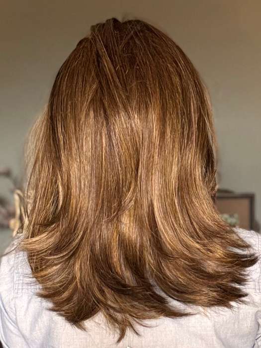 Full Finesse Synthetic Lace Front Wig with Mono Part - Natural Looking Hairpiece for Daily Wear & Special Occasions