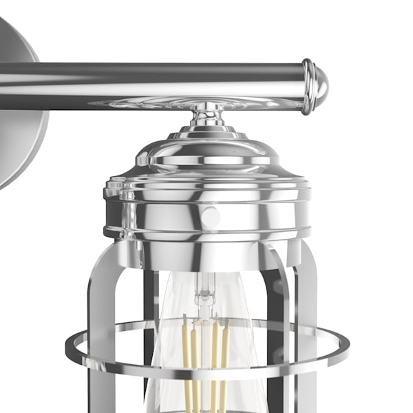 Hunter Starklake 3-Light Chrome Bathroom Vanity Light Fixture - Perfect for Modern Bathrooms, Powder Rooms & Dressing Areas