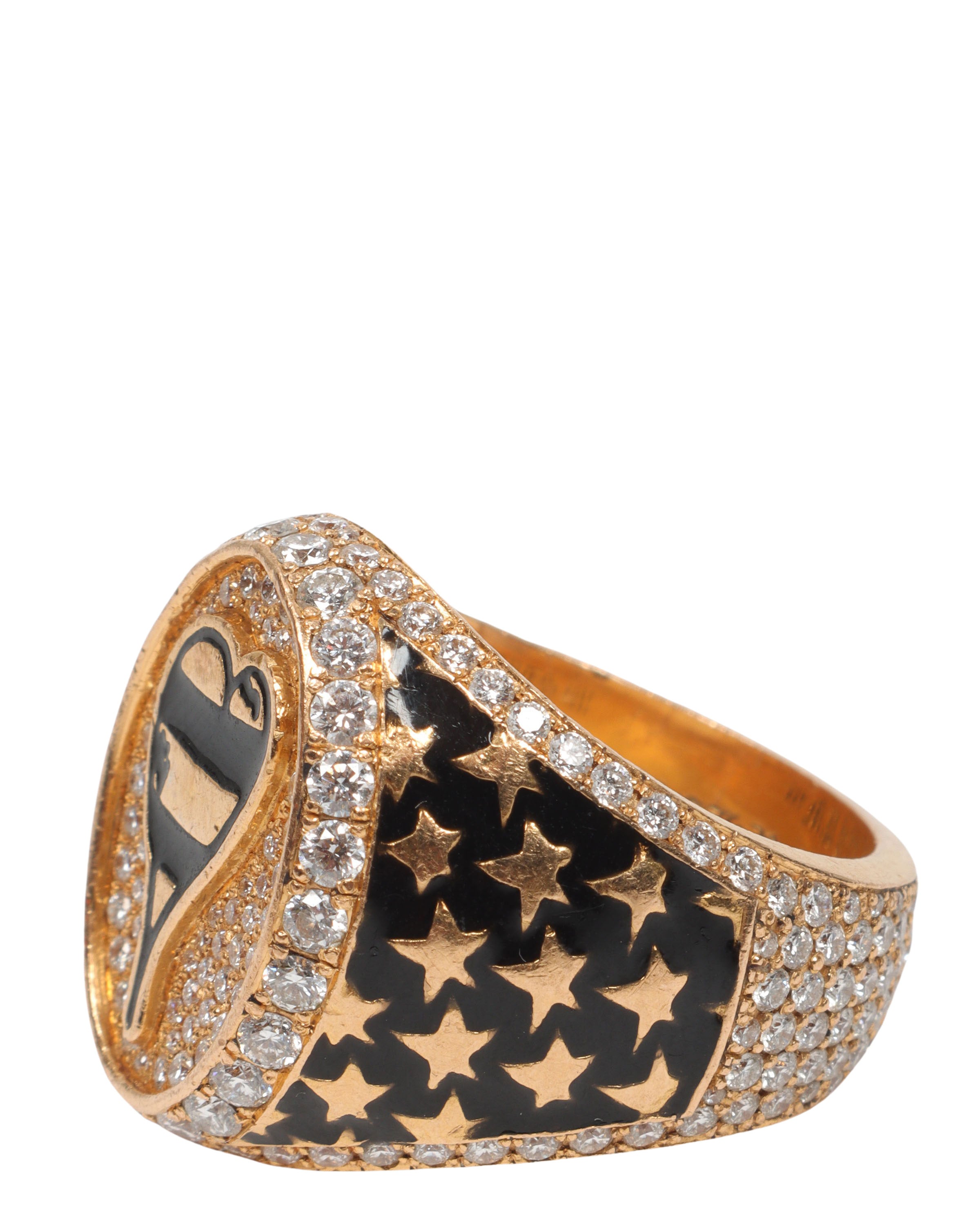 22k Gold Diamond Matty Boy Heart Ring for Women - Elegant Valentine's Day Gift, Anniversary Jewelry, Romantic Proposal Ring for Her