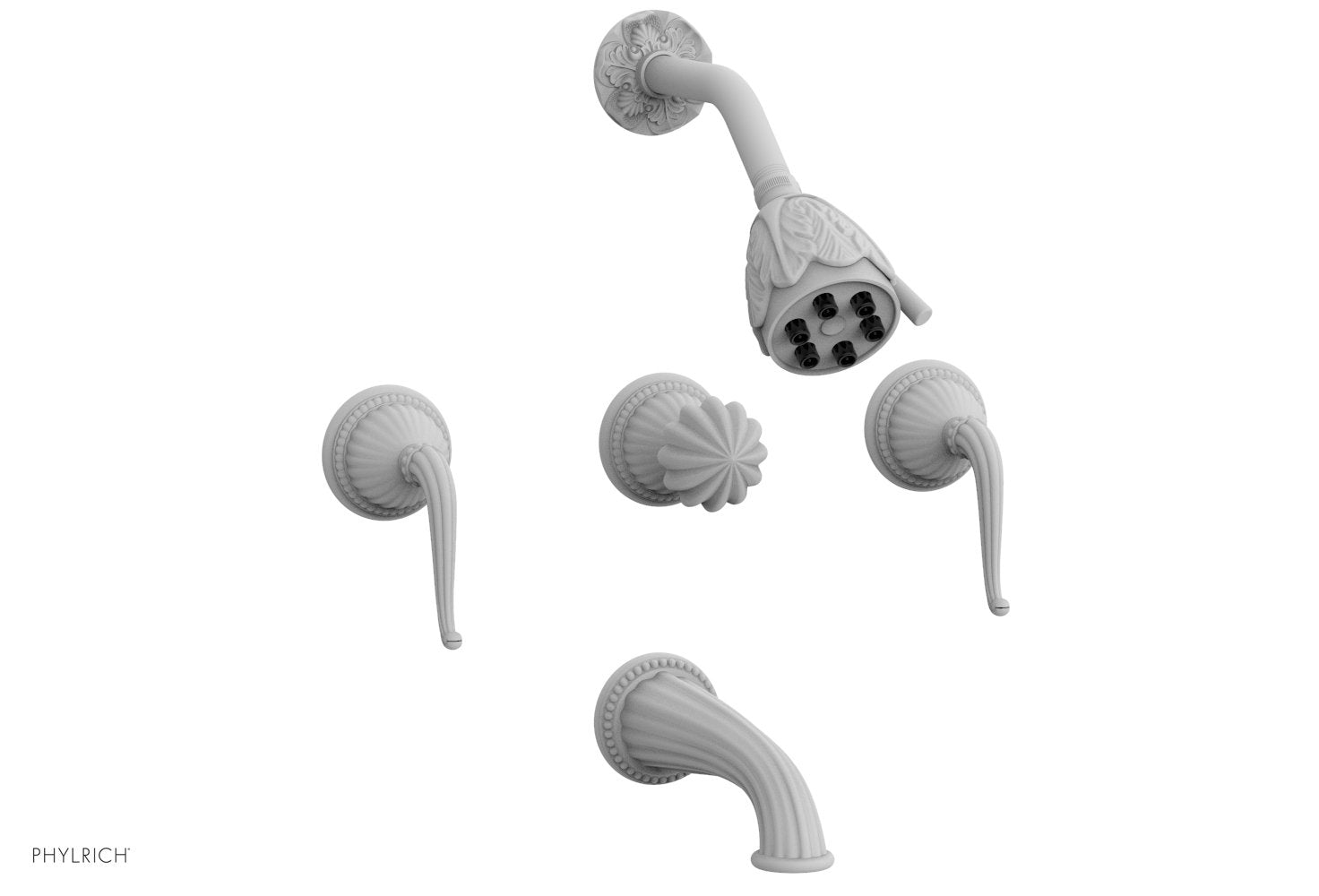 GEORGIAN & BARCELONA K2141 Three Handle Tub and Shower Faucet Set - Perfect for Bathroom Renovation & Modern Home Upgrade