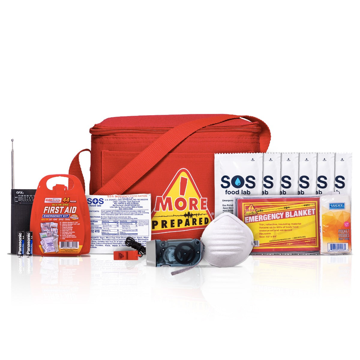 1 Person Survival Kit in Cooler Bag - Emergency Preparedness Gear for Outdoor Adventures, Camping & Hiking - Compact First Aid & Survival Equipment