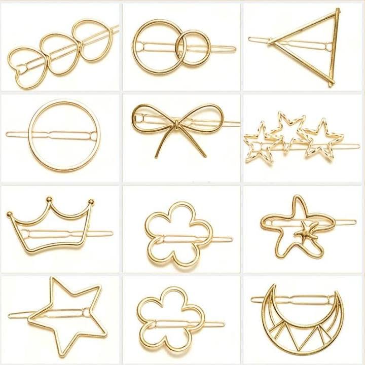 Snowpearl Metal Geometric Hair Clips for Women & Girls - Elegant Barrettes & Hair Pins for Party, Wedding & Everyday Styling