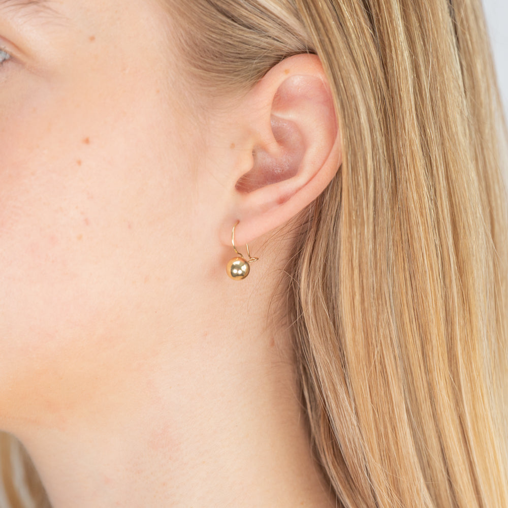 9ct Yellow Gold 7mm Euroball Stud Earrings - Classic Elegant Jewelry for Women - Perfect for Everyday Wear, Parties & Special Occasions
