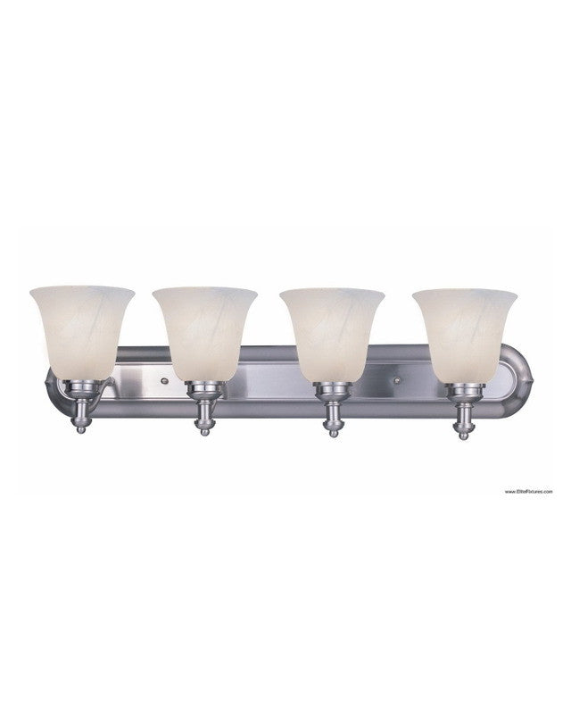 Z Lite Lighting 301 4V BN WMG Brushed Nickel Bathroom Vanity Light - 4-Light Wall Mount Fixture for Bathroom, Bedroom & Dressing Room Illumination