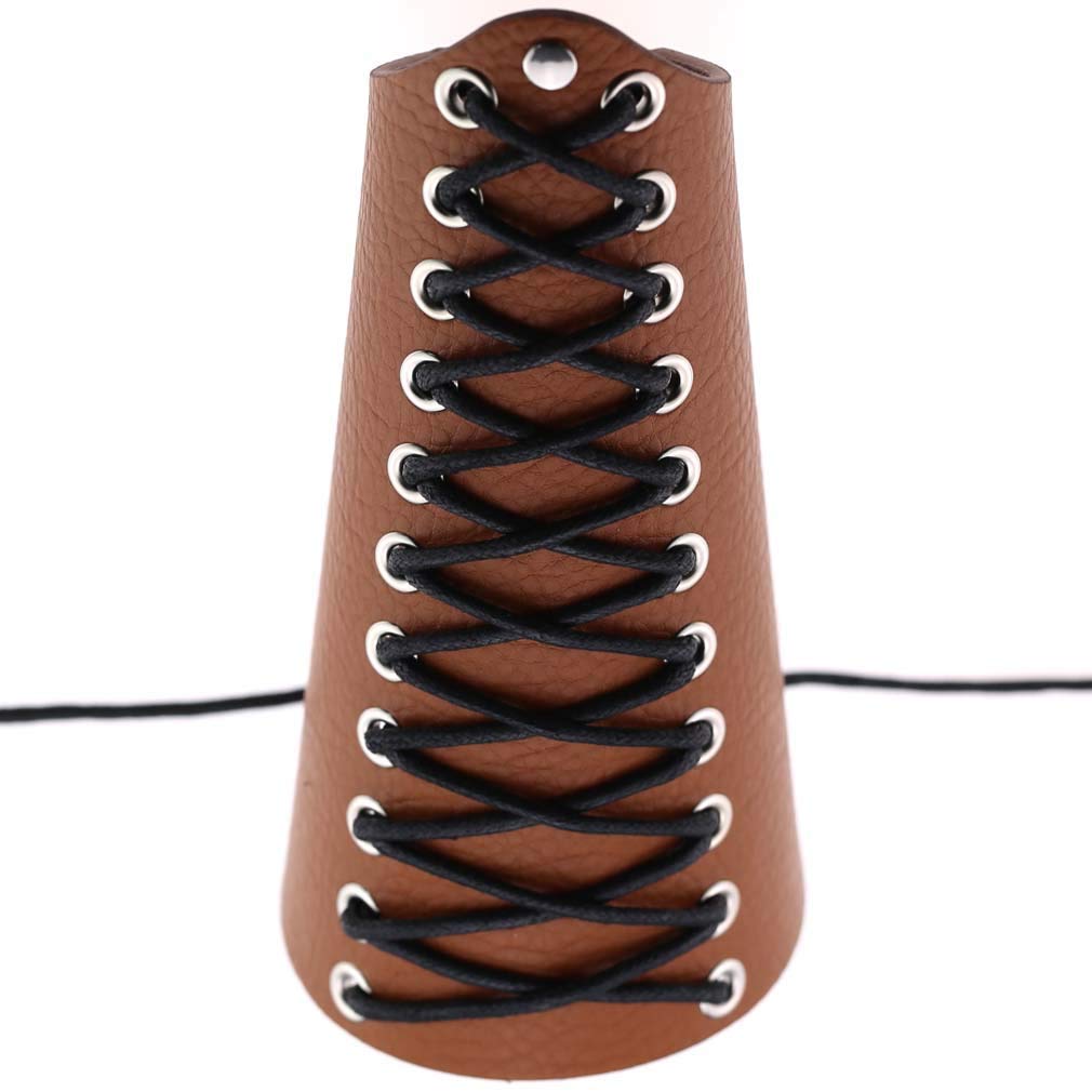 Unisex Faux Leather Gauntlet Wristband - Punk Gothic Rock Bracelet with Lace Up Design - Wide Arm Armor Cuff for Men & Women - Perfect for Concerts, Cosplay, and Alternative Fashion