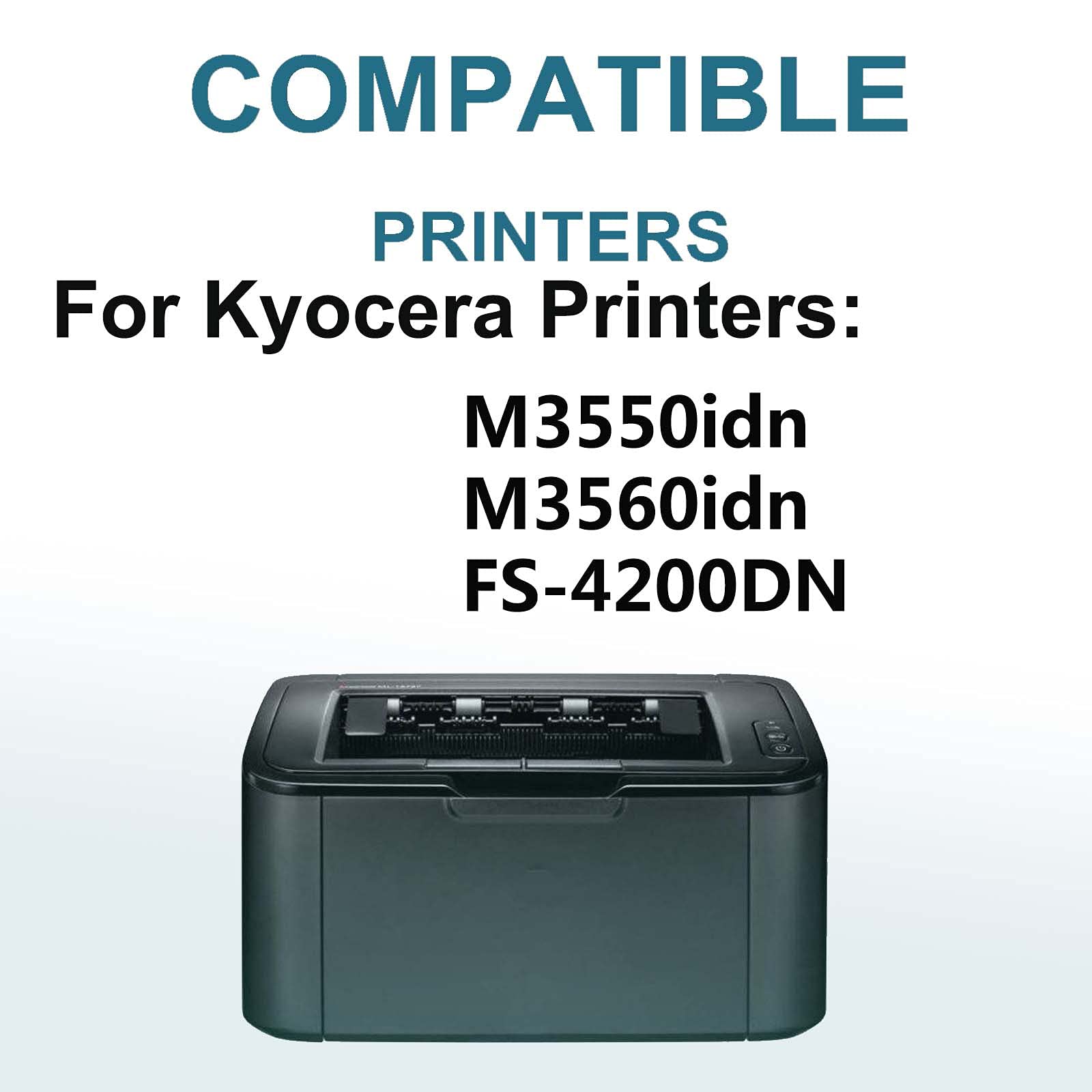 10-Pack High Capacity TK3122 (TK-3122) Compatible Toner Cartridge for Kyocera EcoSys M3560idn Printer - Black Ink Replacement for Office & Home Printing