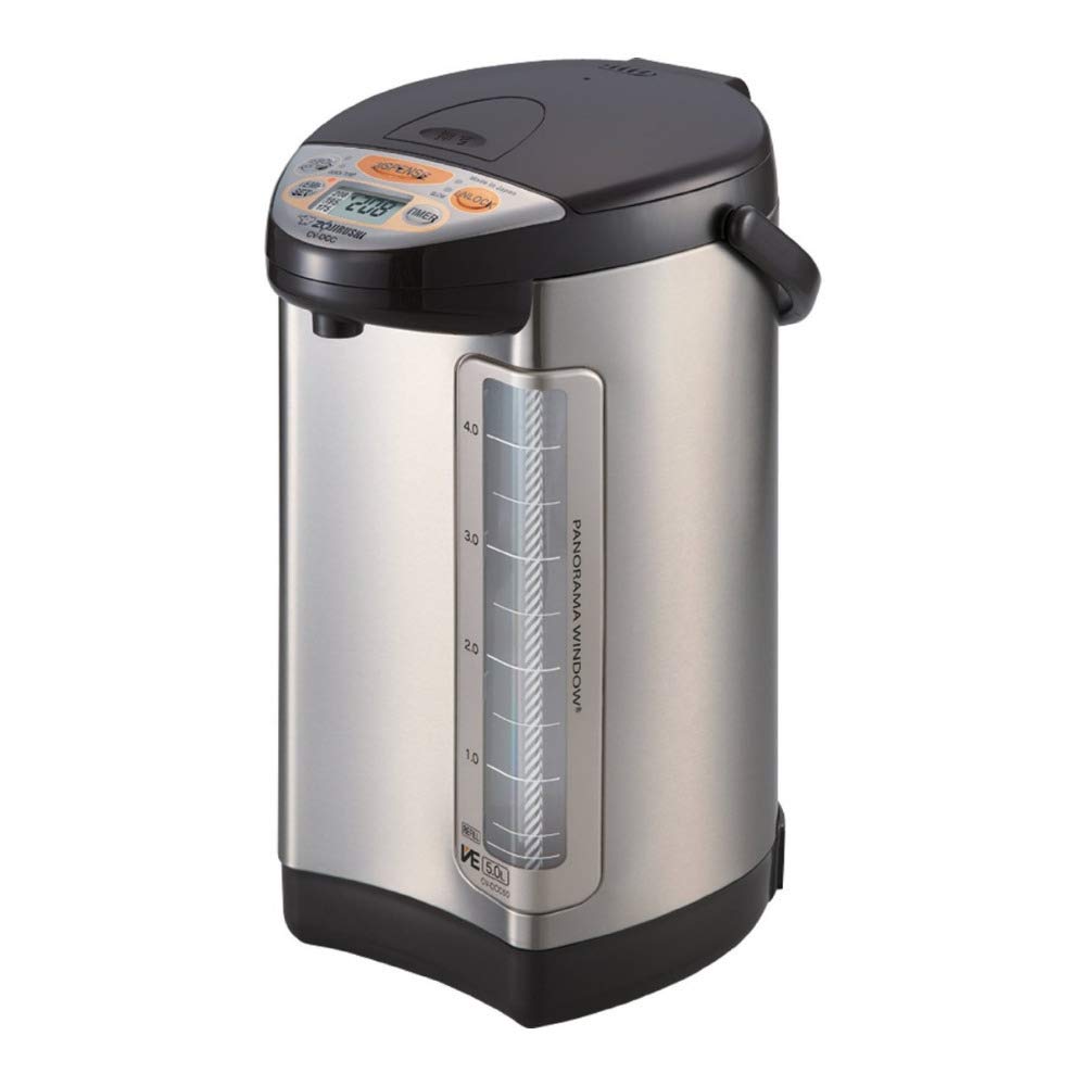 Zojirushi CD-CC50 VE 169oz Hybrid Water Boiler & Warmer - Dark Brown Electric Kettle with Keep Warm Function | Includes Free Water Bottle & 4 Descaling Packets | Perfect for Home, Office, Tea & Coffee Brewing