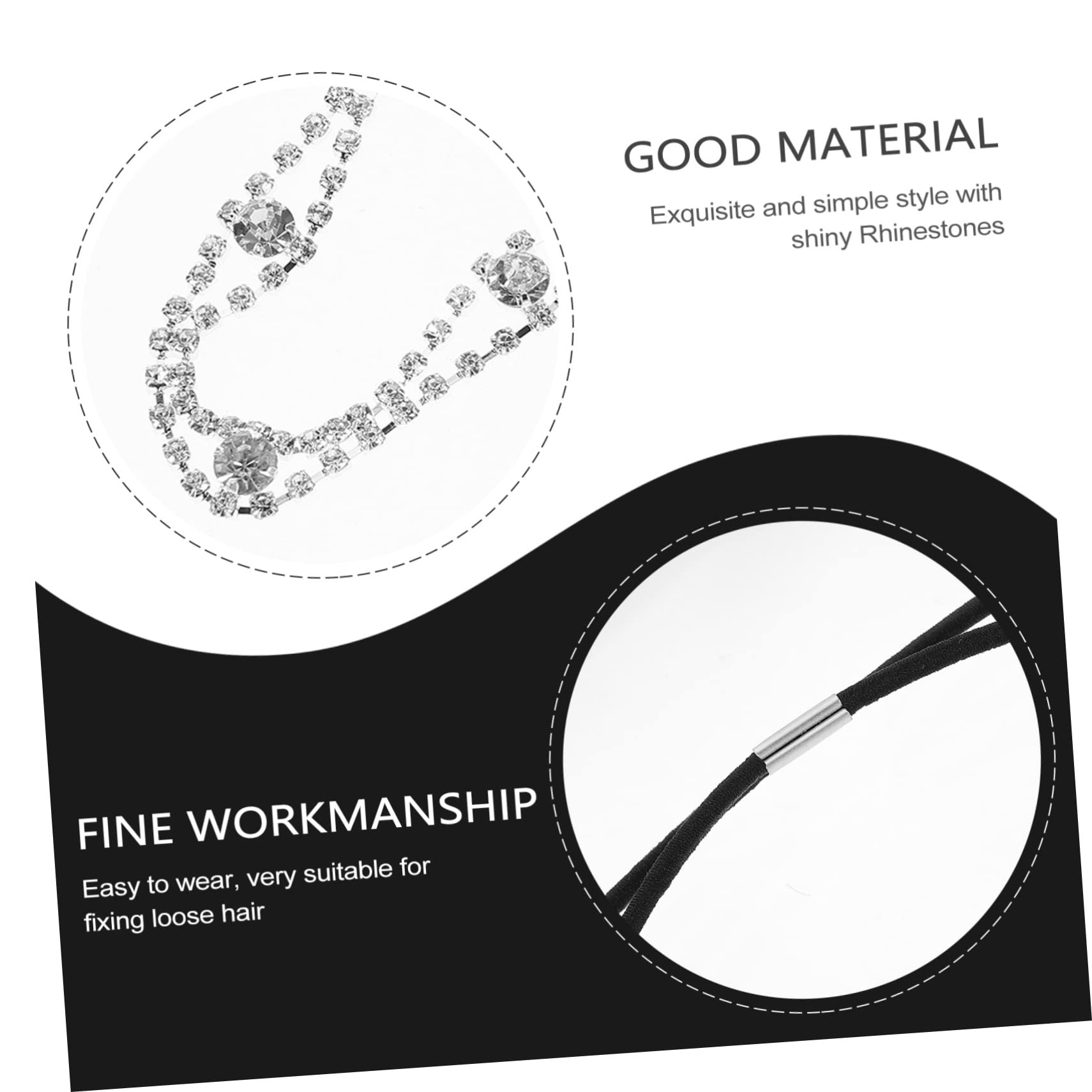 Lurrose 2 Pack Rhinestone Headbands for Women - Sparkly Crystal Hair Chains & Bohemian Headpieces - Elegant Party Headbands for Weddings, Prom, Festivals & Special Occasions