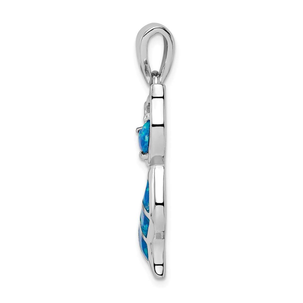 925 Sterling Silver Rhodium-Plated Cat Pendant Necklace with Genuine Created Opal - Elegant Jewelry Gift for Cat Lovers, Birthday, Anniversary & Special Occasions | Perfect for Everyday Wear, Party Accessories & Gift Giving