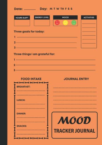 2022-2023 Mood Tracker Journal - Daily Wellness Diary with Prompts for Mood, Sleep, Energy, Activities & Gratitude | Mental Health Planner for Teens | Perfect for Self-Care, Anxiety Relief & Personal Growth