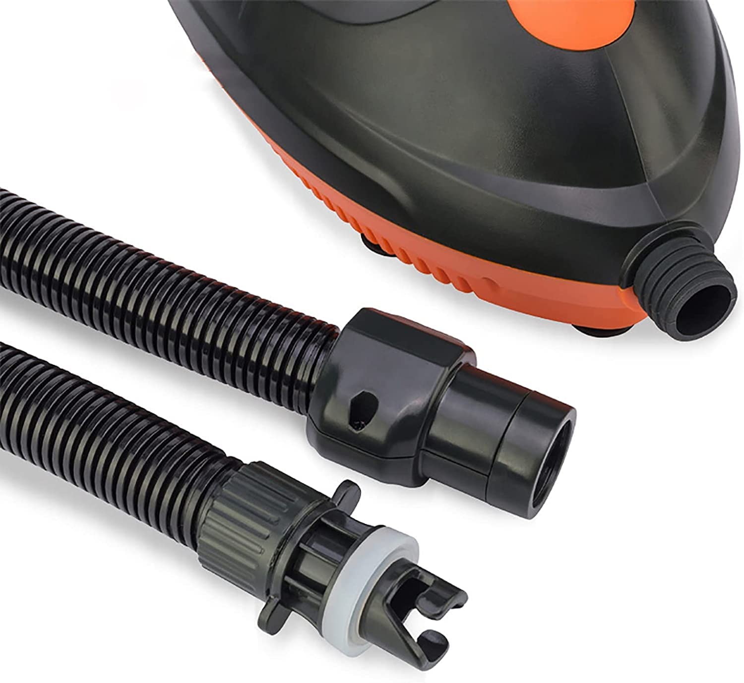 Portable LCD Digital Electric Air Pump - Smart Inflator for Cars, SUVs, Paddle Boards, Boats, Tents & Pool Floats - Fast Inflation with 5 Nozzle Attachments - Perfect for Camping, Beach Trips & Outdoor Adventures