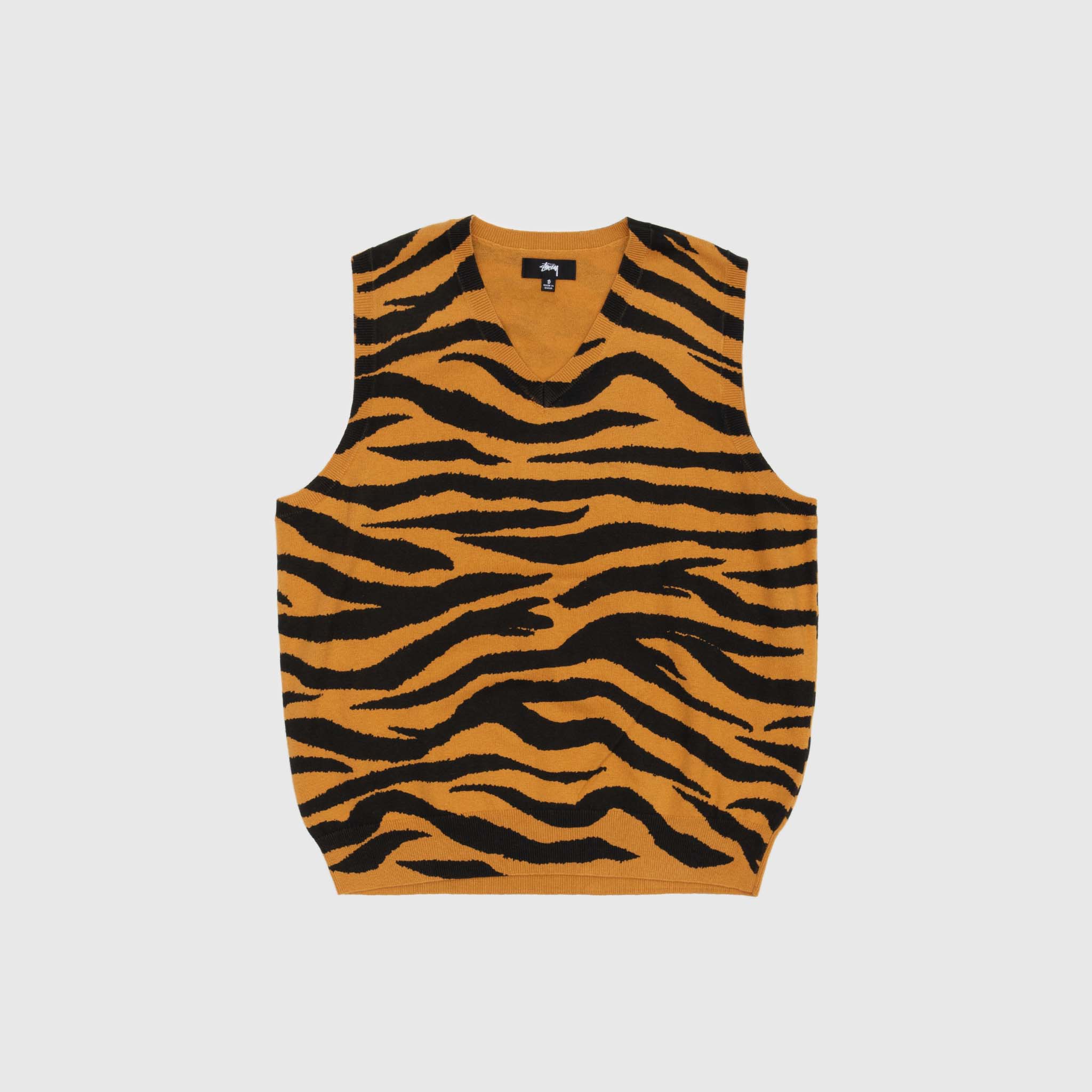 Tiger Printed Sweater Vest for Men & Women - Stylish Knit Cardigan for Casual Wear, Office & Outdoor Activities