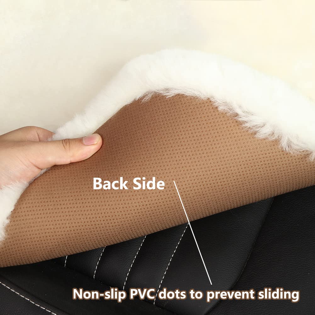 Genuine Sheepskin Car Seat Covers - 3PC Set for Cars, Trucks & SUVs - Comfort & Protection for Driving