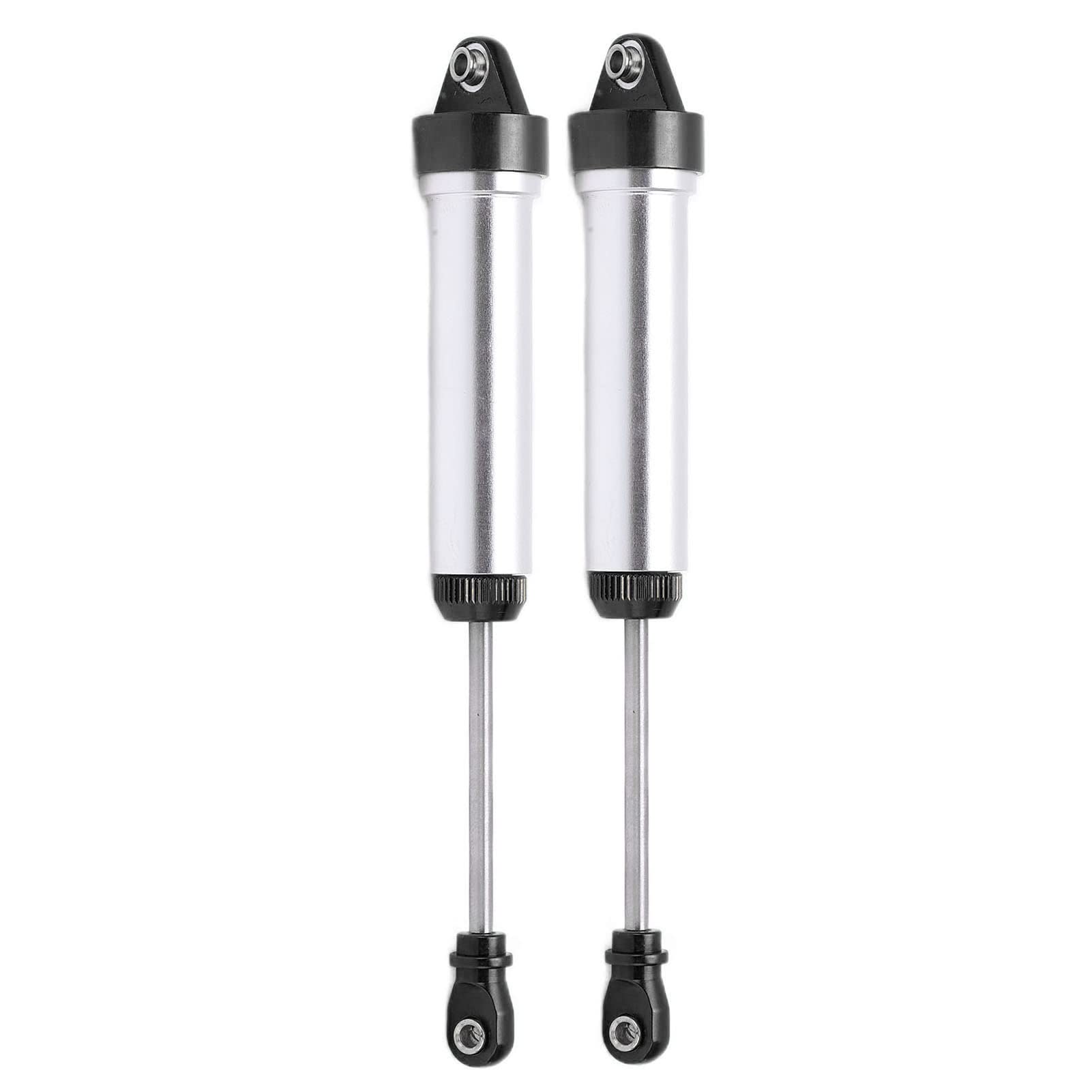 RiToEasysports 2PCS Lightweight Metal Shock Absorbers for 1/7 RC Cars - No Spring Design - Durable Black Model Car Accessories - Perfect for Off-Road Racing & RC Car Upgrades