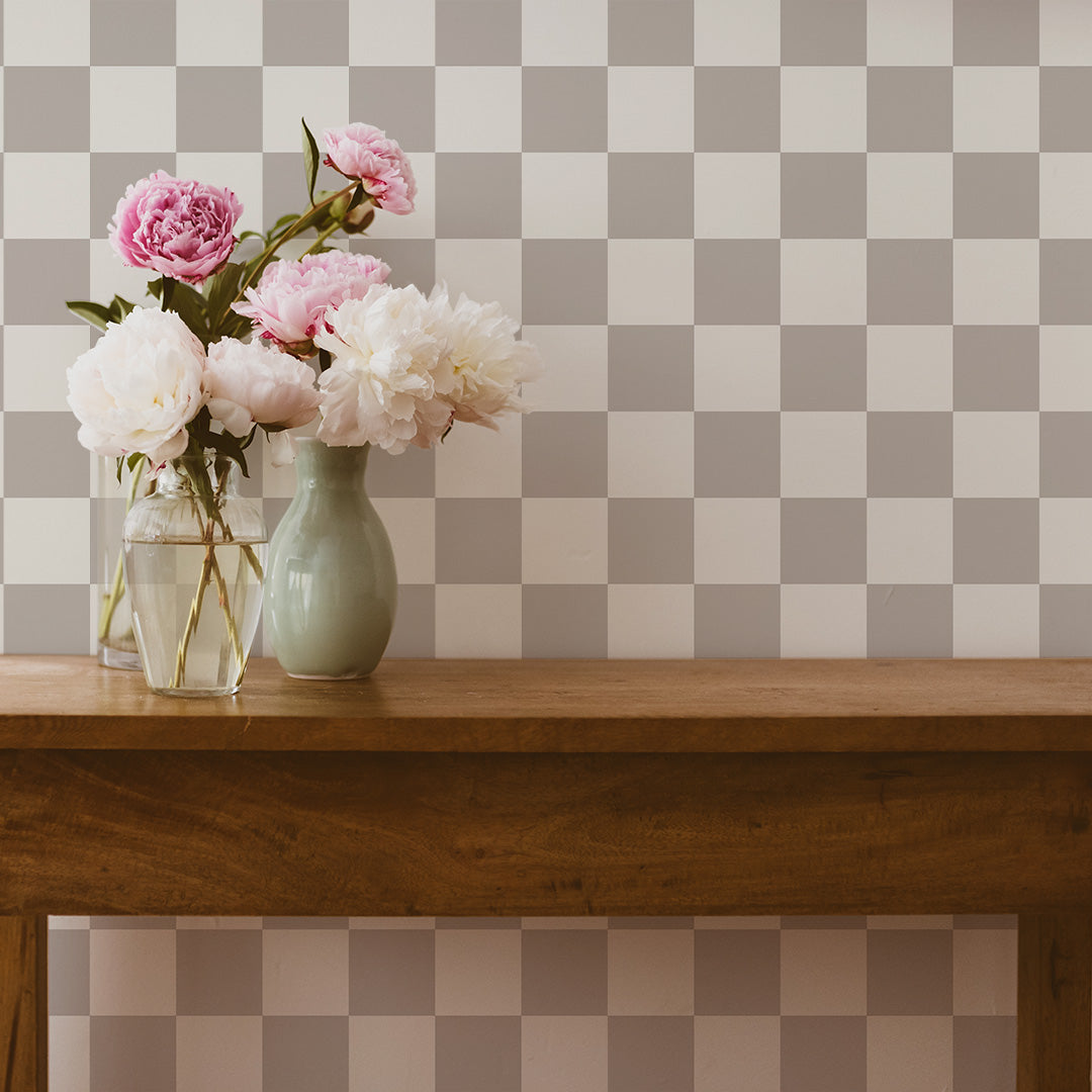 Checkmate Peel and Stick Wallpaper - Self Adhesive Removable Wallpaper for Bedroom, Living Room, Kitchen - Easy to Install & Remove - Waterproof Vinyl Wallpaper for Home Decor
