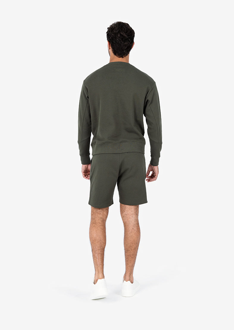 Premium Men's Textured Crew Neck Sweater - Army Green | Comfortable Casual Wear for Fall & Winter | Perfect for Outdoor Activities, Work & Relaxation