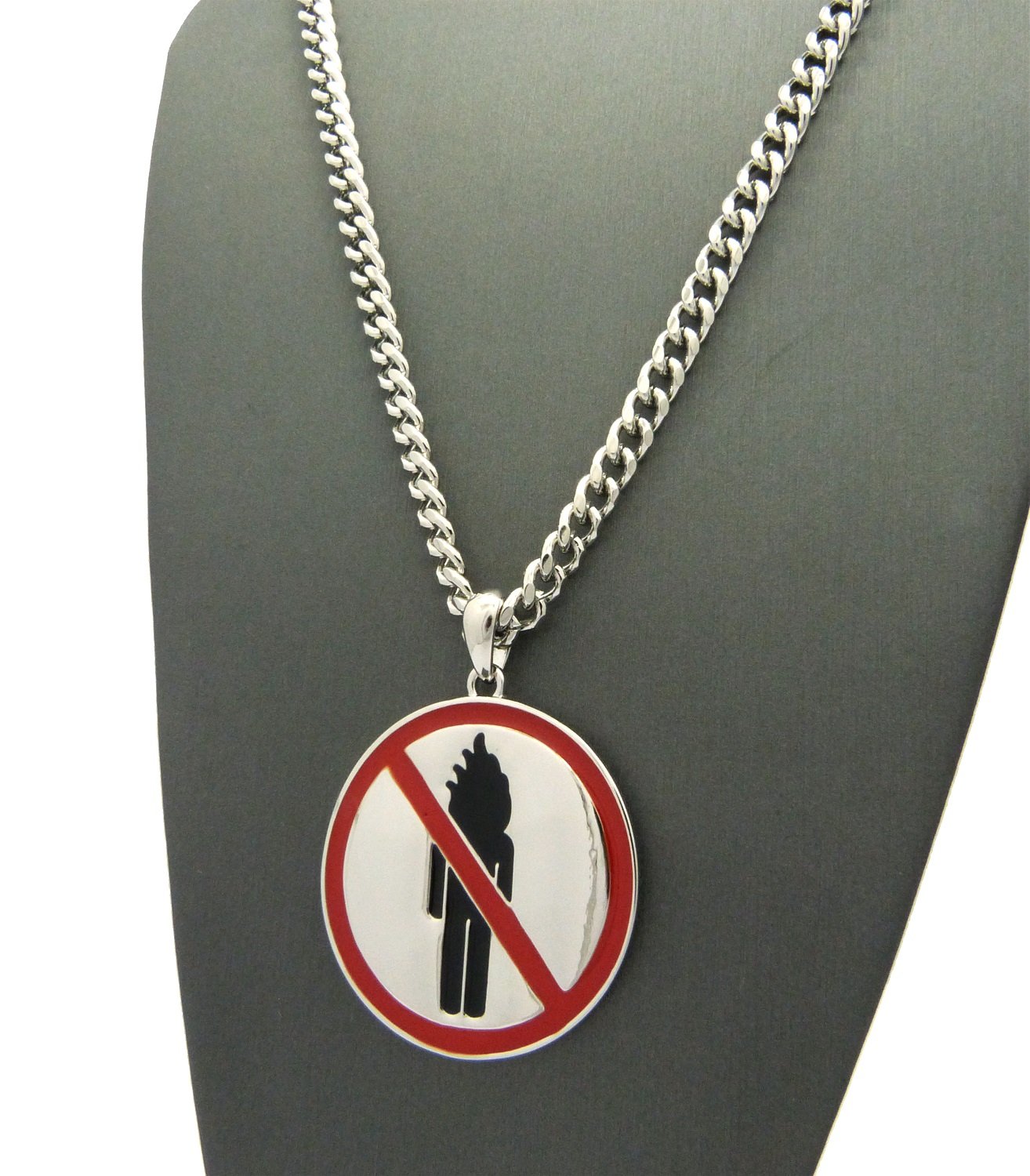 NYFASHION101 Hip Hop Rapper Music Video Monster Logo Pendant Necklace for Men & Women - Perfect for Concerts, Parties & Streetwear Fashion