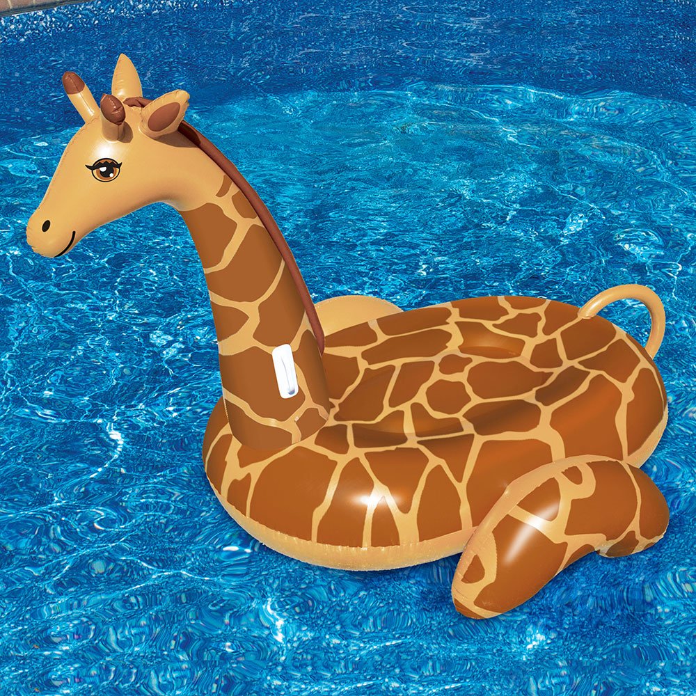 Swimline Animal Kingdom Extra Large Pool Floats Combo Pack: Goose, Monarch, Peacock, Giraffe - Perfect for Summer Pool Parties, Family Fun, and Relaxing by the Water