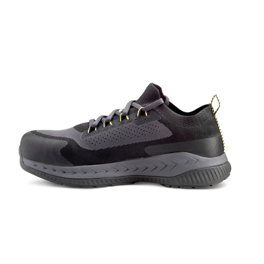 Terra Eclipse TR0A4T8NBLY Men's Composite Toe Athletic Safety Shoes - Black/Yellow - Lightweight Work Shoes for Construction, Warehouse & Industrial Safety