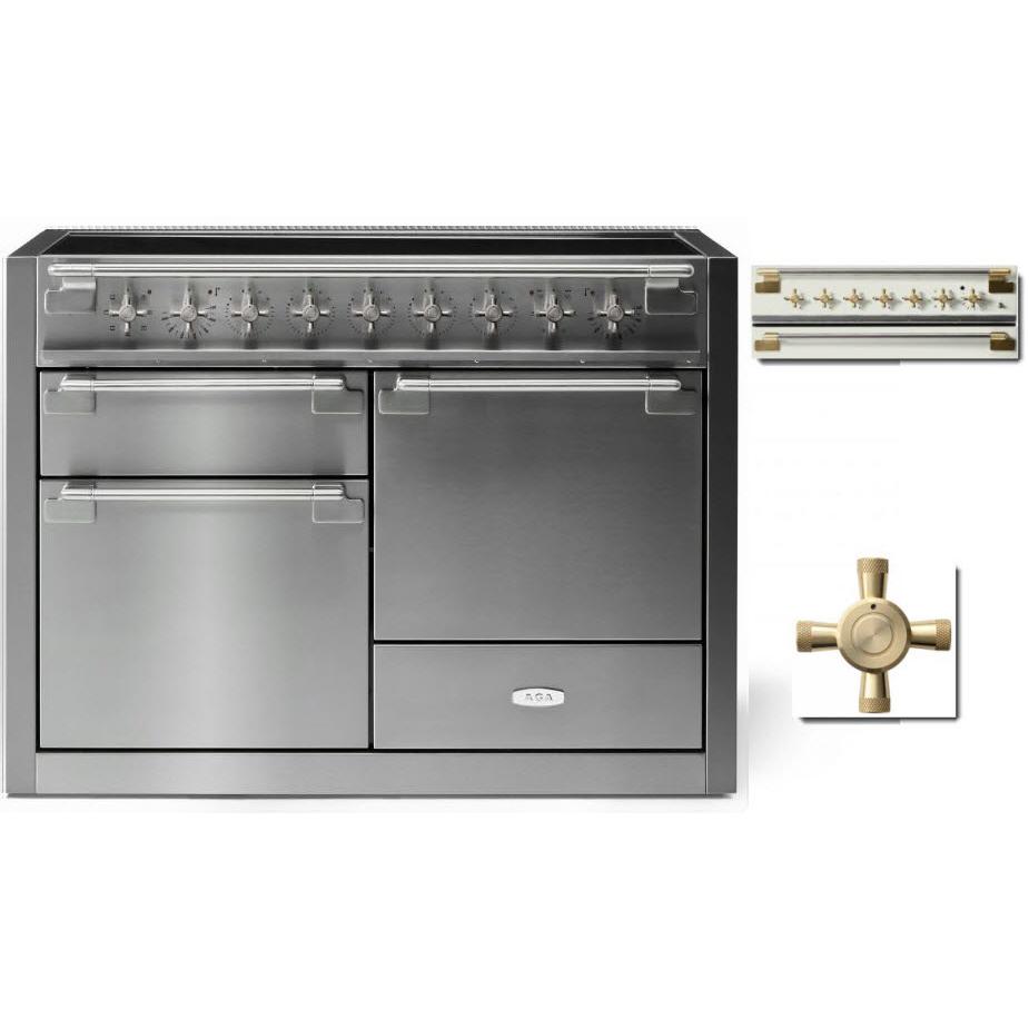AGA 48-Inch Elise Induction Range with True European Convection - Stainless Steel AEL481INABSS | Professional Kitchen Appliance for Home Chefs & Cooking Enthusiasts | Perfect for Gourmet Meals, Baking & Entertaining