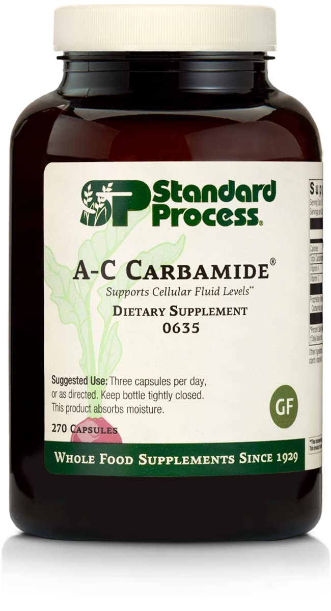 Standard Process A-C Carbamide - Gluten-Free Kidney Support Supplement with Vitamin A & C, Arrowroot Flour - 270 Capsules | Natural Renal Health Support for Men & Women | Daily Kidney Function Maintenance