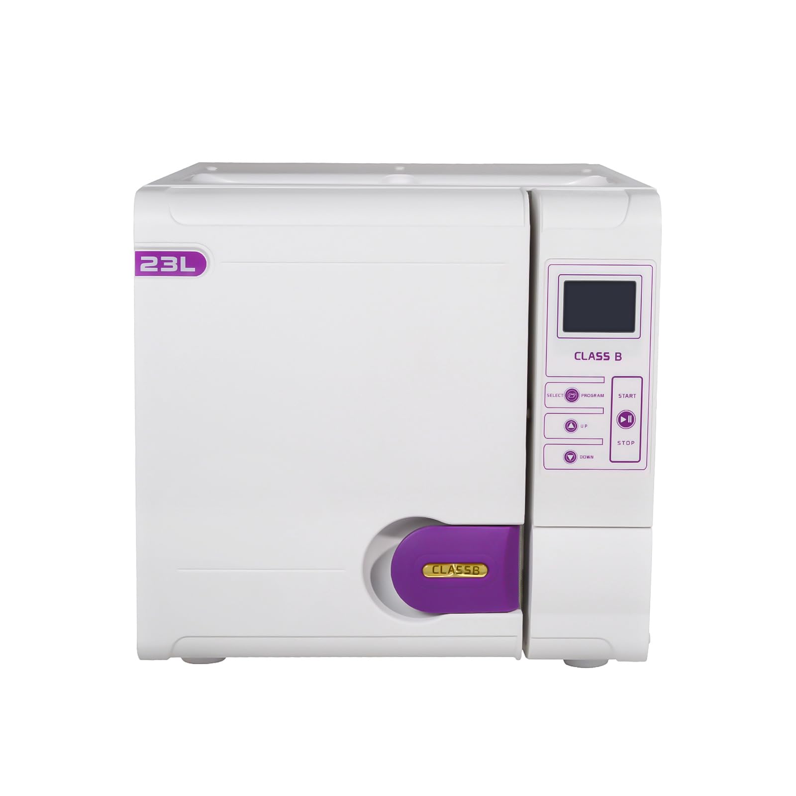 EustomA 18L/23L Class B Autoclave Sterilizer - Full Automatic, 3 Pre-Vacuum Cycles, Blue LCD Display, Benchtop Lab Equipment for Dental Clinics, Hospitals & Laboratories (JQ-23 23L Model) - Perfect for Medical Instrument Sterilization and Laboratory Use