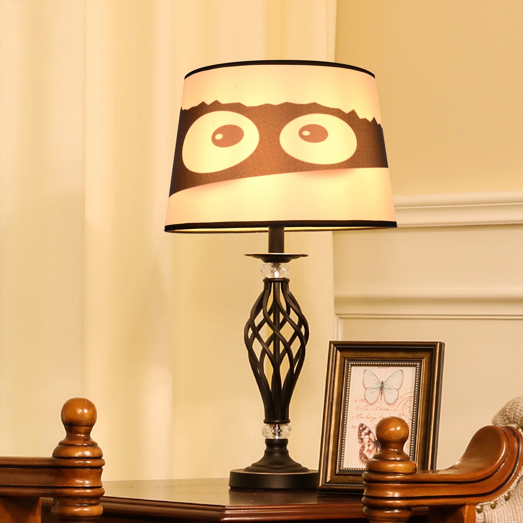 Halloween Round Empire Lamp Shade Set of 2 - 10x12x8 Inches - Carro Home Collection Limited Edition - Perfect for Spooky Decor, Living Room & Bedroom Lighting