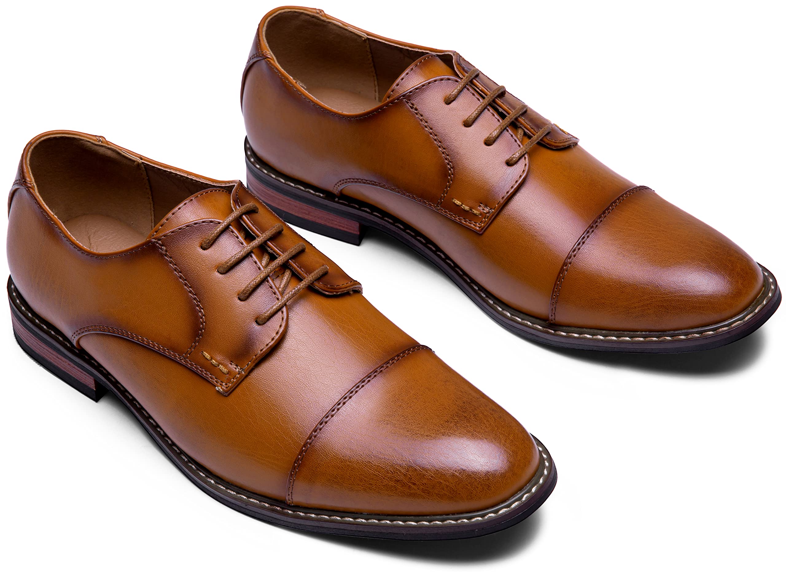 Jousen Men's Classic Oxford Dress Shoes - Formal Business Derby Shoes for Office, Wedding & Professional Events