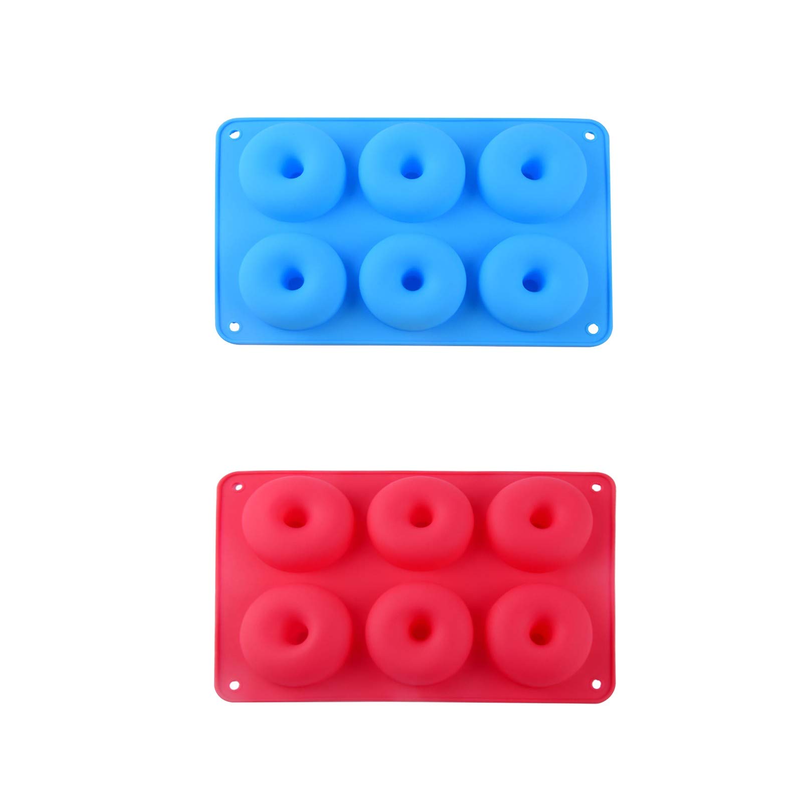 **Youngnet 6-Cavity Silicone Donut Baking Pan Set (2PCS) – Non-Stick, BPA-Free, Perfect for Cupcakes, Muffins & Cake Molds – Ideal for Kids Baking, Birthday Parties & DIY Desserts**