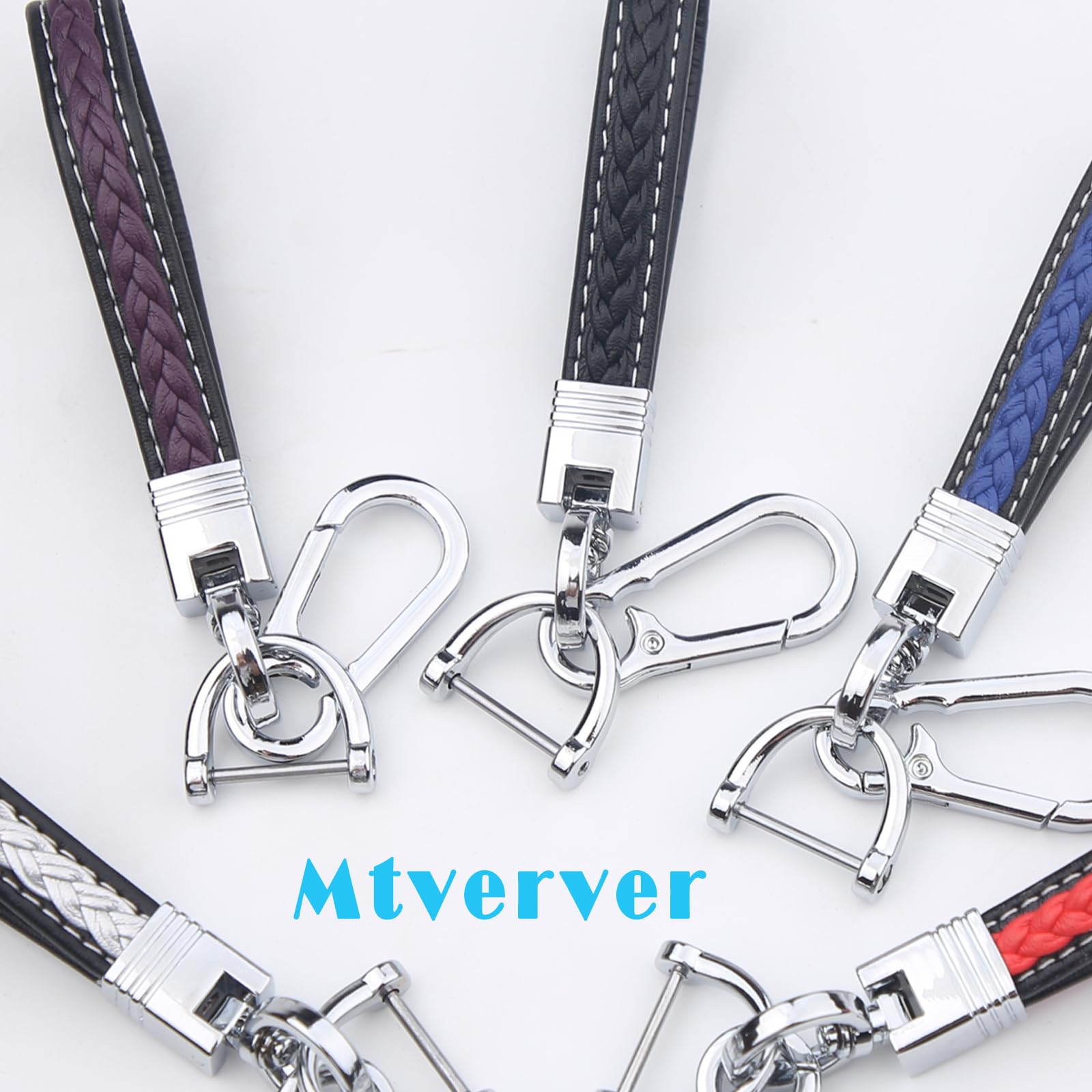 Durable Woven Rope Keychain with Microfiber Leather Wristlet - 3 Key Rings & D Ring for Car Keys, House Keys & Accessories | Perfect for Everyday Use, Travel & Outdoor Activities