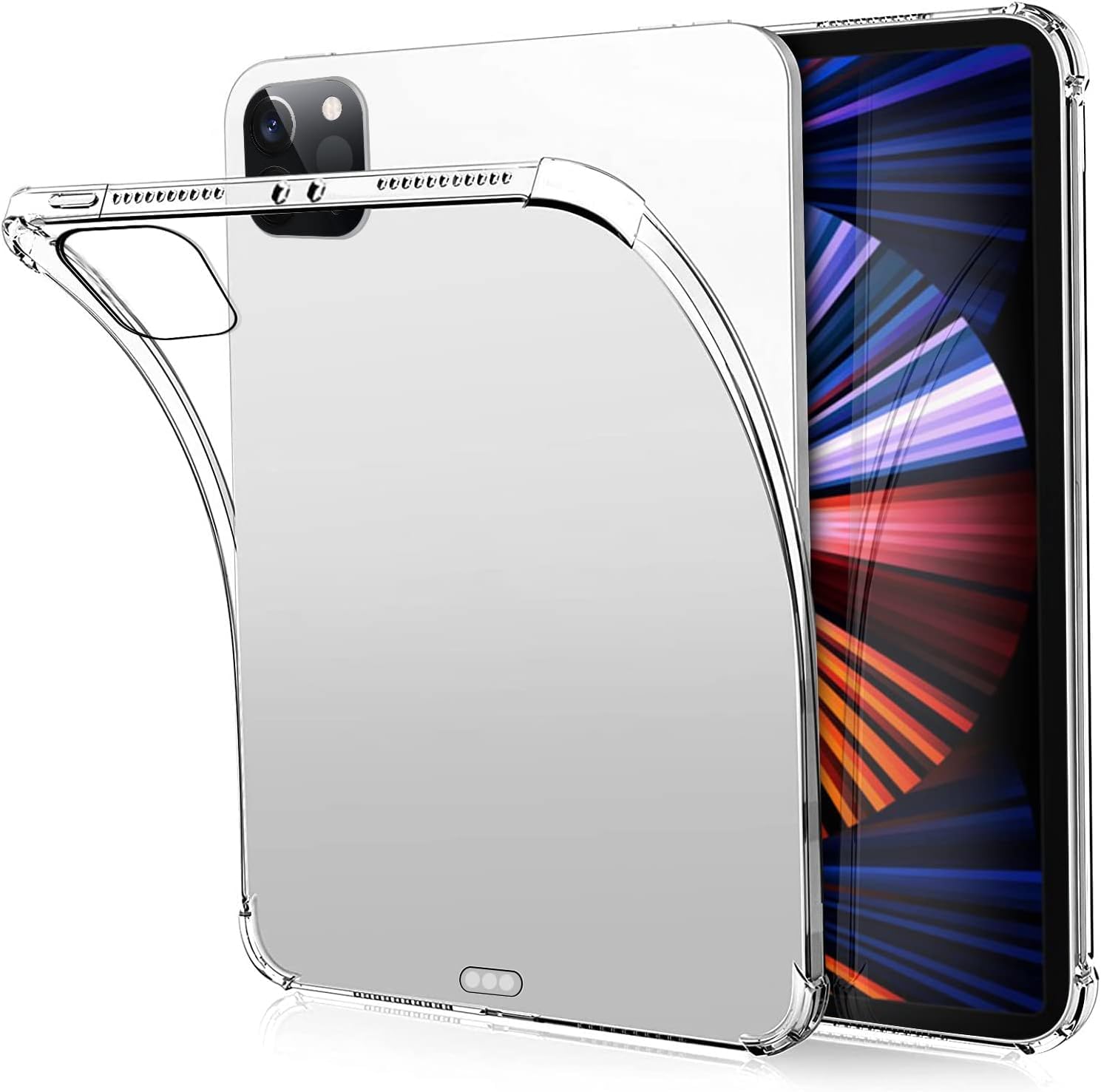Clear Shockproof TPU Protective Case for iPad Pro 12.9 inch 6th/5th/4th/3rd Gen (2022/2021/2020) - Slim Transparent Cover with Scratch Resistance - Perfect for Work, Travel & Everyday Use