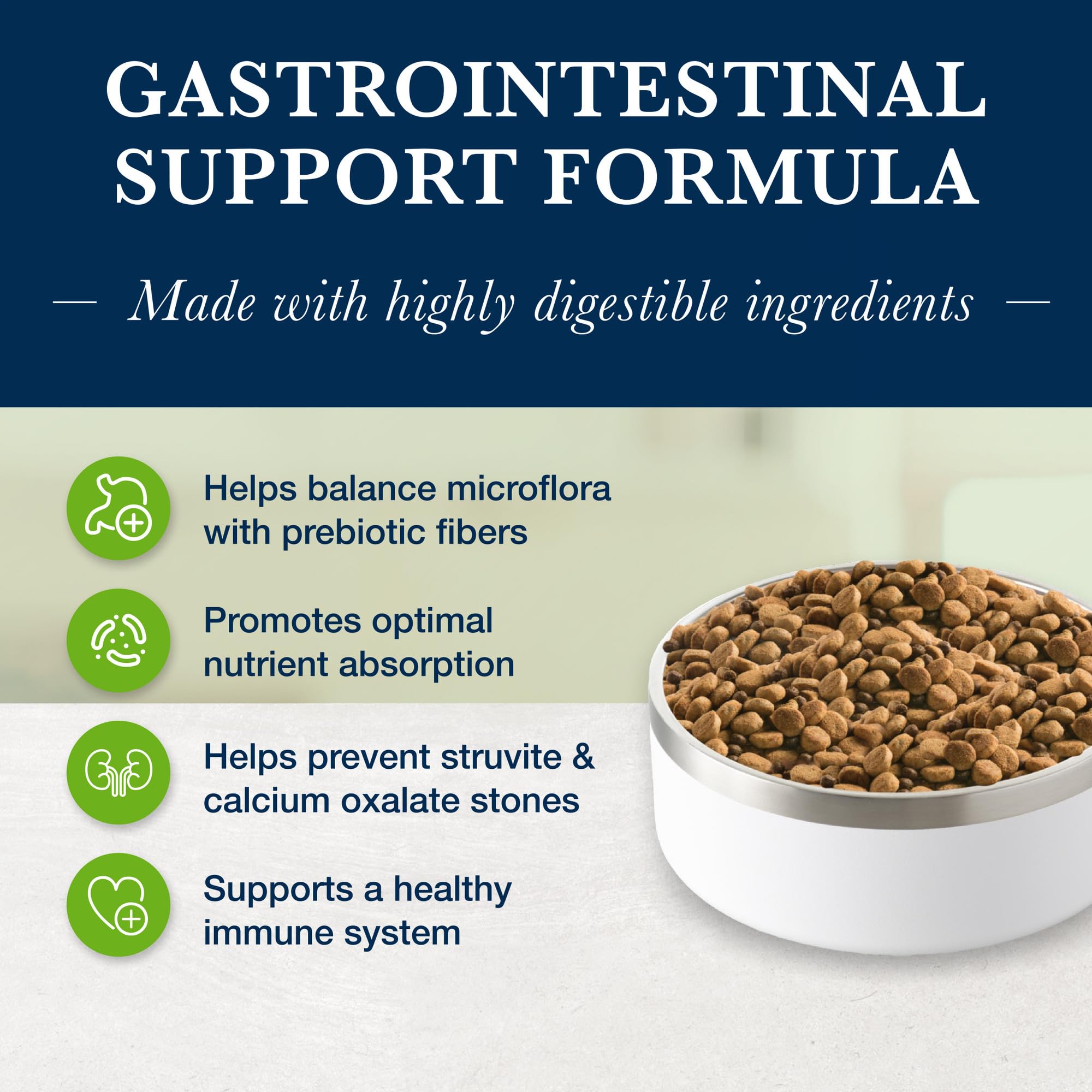 Blue Buffalo Natural Veterinary Diet GI Gastrointestinal Support Dry Dog Food - Chicken Flavor, 22lb Bag for Sensitive Stomach | Vet Prescription Required | Ideal for Dogs with Digestive Issues & Food Allergies