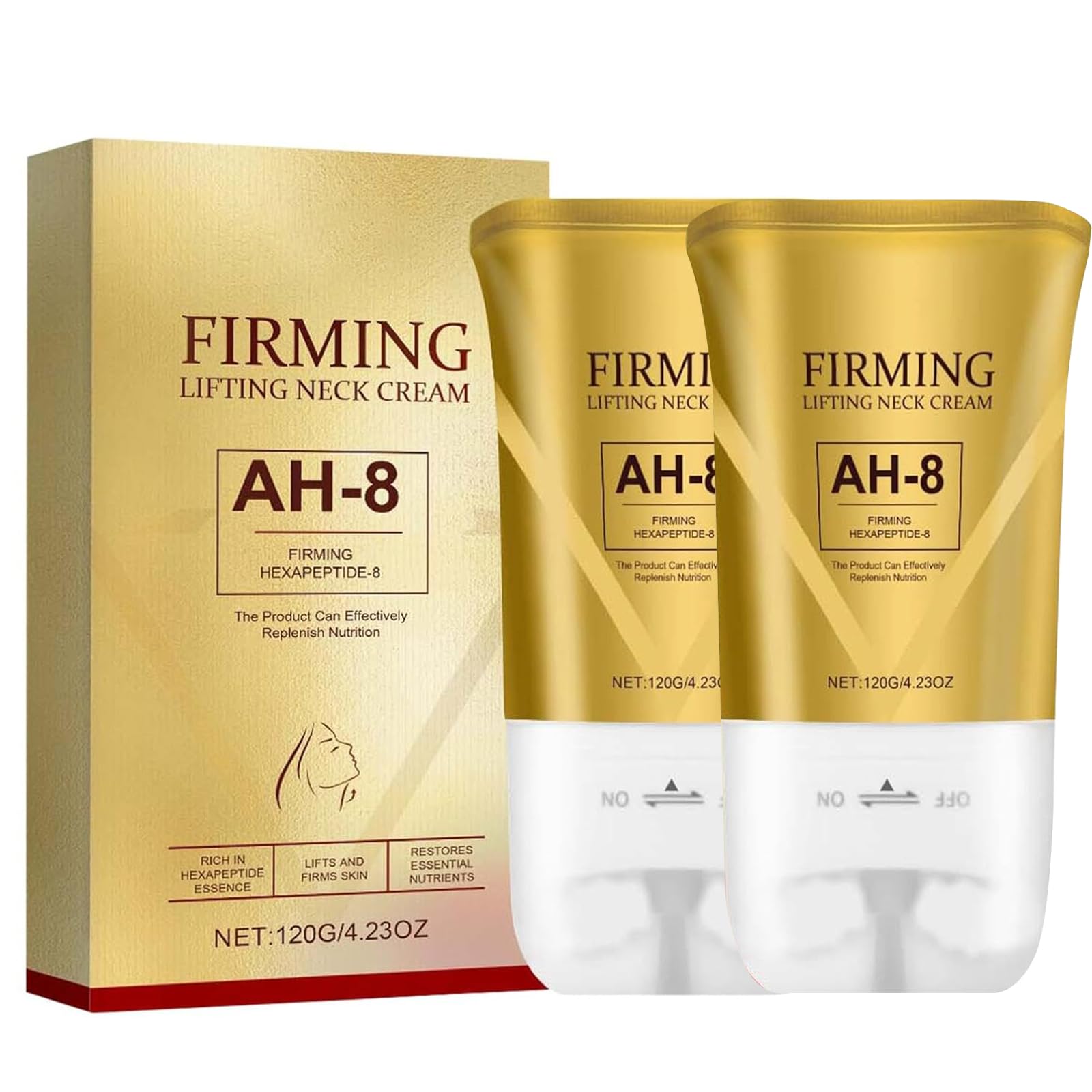 Ah-8 Neck Firming Cream with Double Roller - Tighten & Lift for Women | Daily Skincare Routine