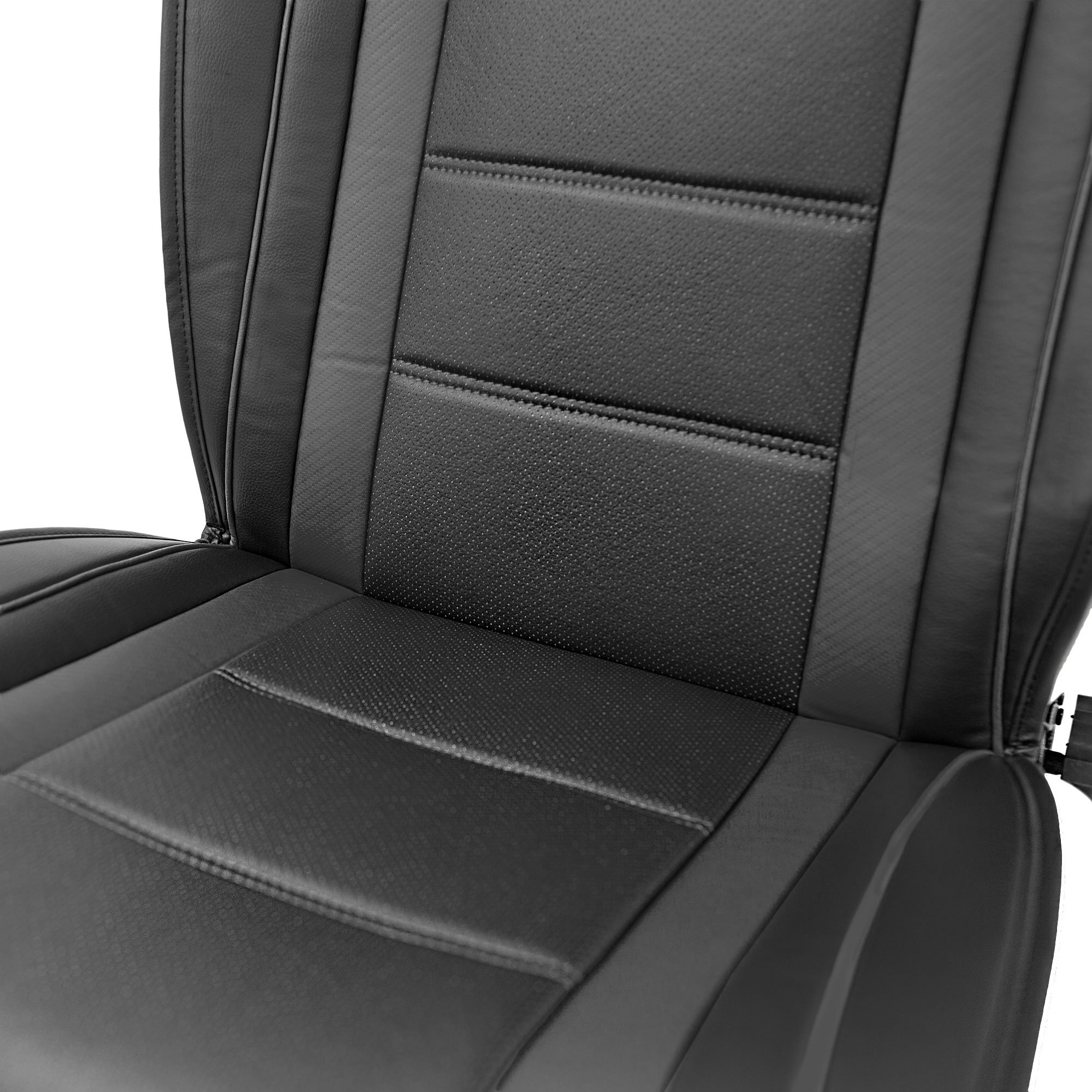 TLH Futuristic Leather Seat Cushion - Universal Fit Black Car Seat Cover Protector for Cars, Trucks & SUVs | Premium Comfort & Style for Long Drives & Commuting