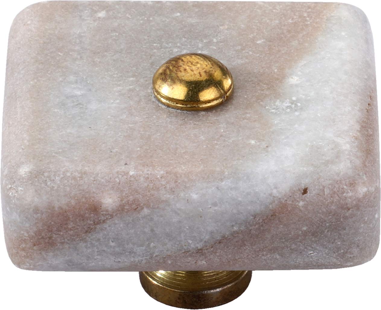 1 Pack Marble Oceanside 1-1/2 Inch Sunset Rose Cabinet Knob - Elegant Drawer Pulls & Dresser Handles for Bedroom, Bathroom & Kitchen Cabinets
