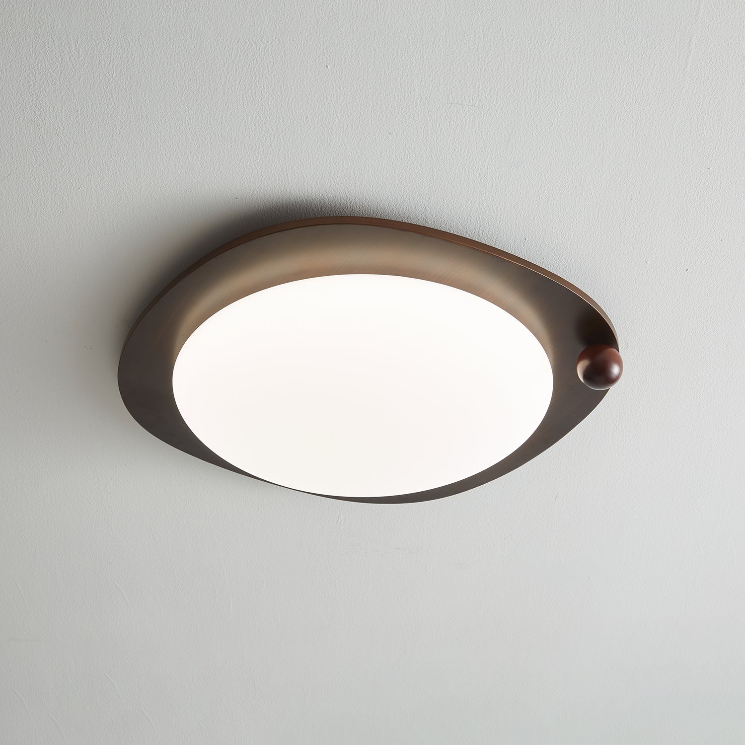 Amalphi Modern Ceiling Light Fixture - LED Flush Mount Lighting for Bedroom, Living Room, Kitchen - Energy Efficient Dimmable Indoor Light (Black/White) | Perfect for Home, Office & Commercial Spaces