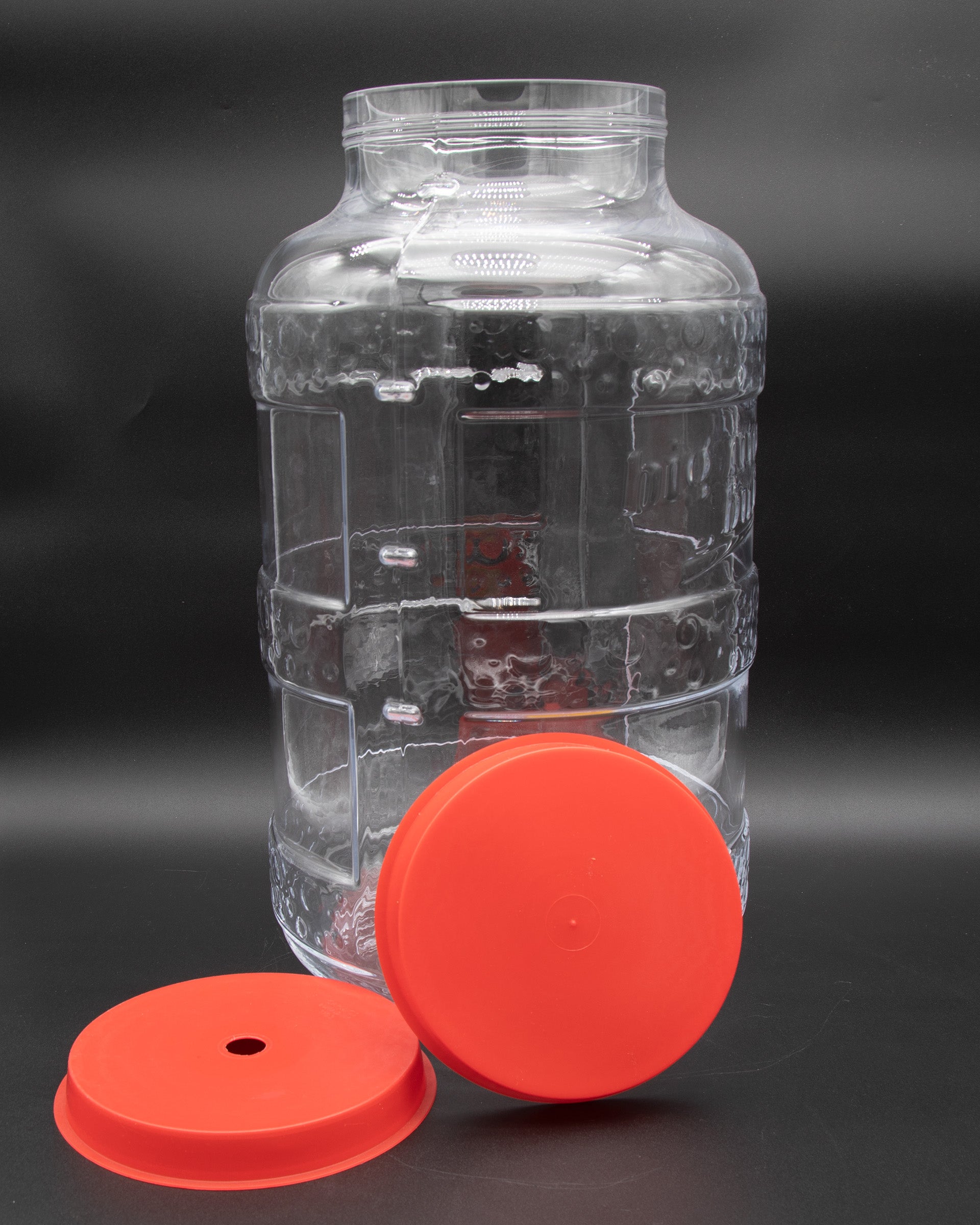 5.0 Gallon Glass Bottle with Two Caps - Round Design for Home Brewing, Water Storage & DIY Projects