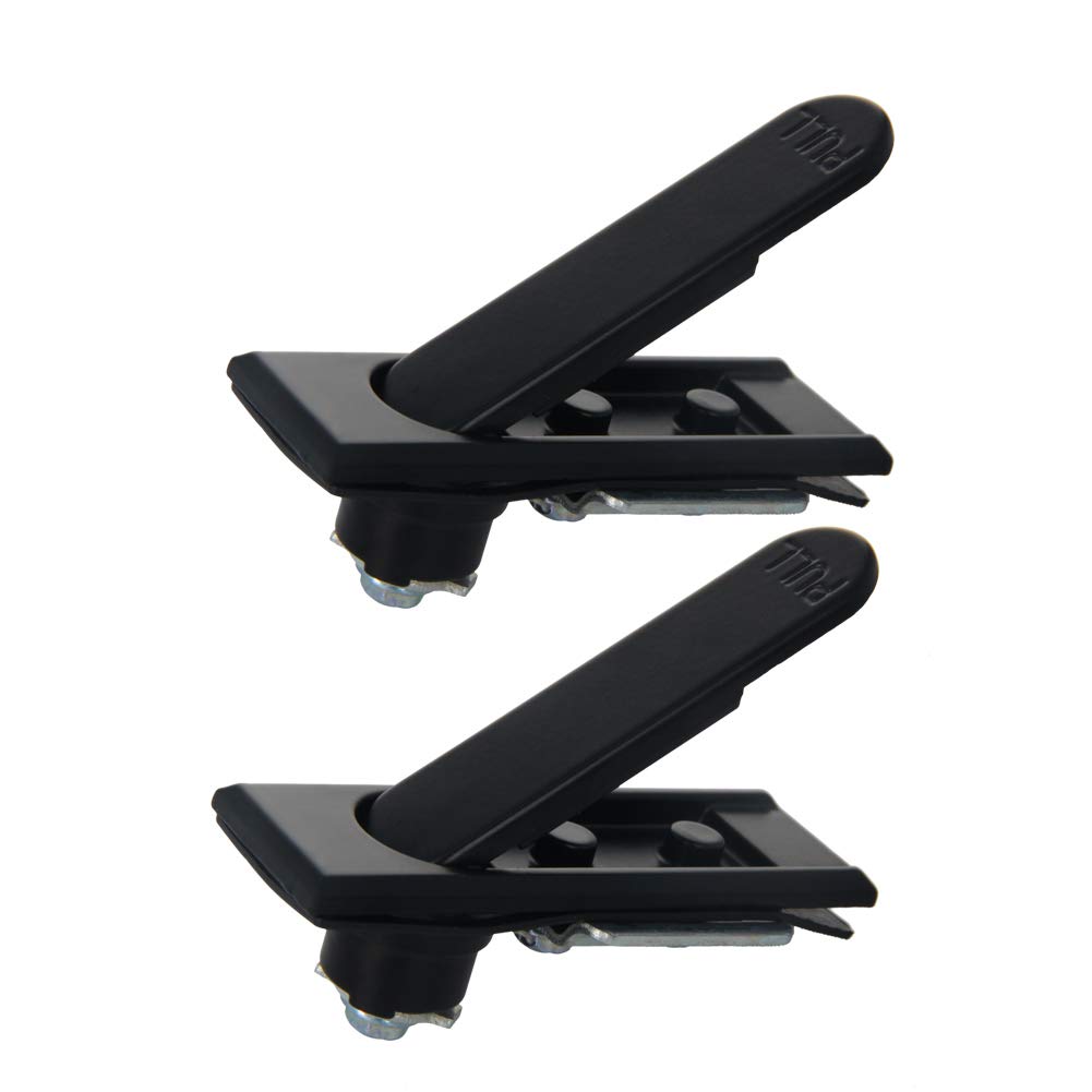 MroMax 2Pcs Electric Cabinet Door Cam Lock - 19mm Thick Panel Pull Type Lock (717-1 Black) - Secure Server Racks, Control Panels & Electrical Cabinets