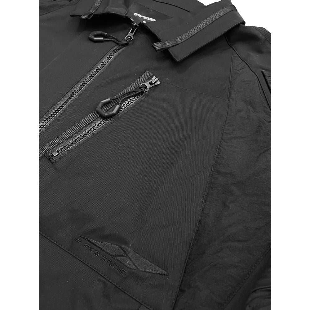 IP AXIS Tailored Motorcycle Jacket for Men - Black Leather Biker Jacket with Armor Protection - Perfect for Riding, Racing & Urban Style