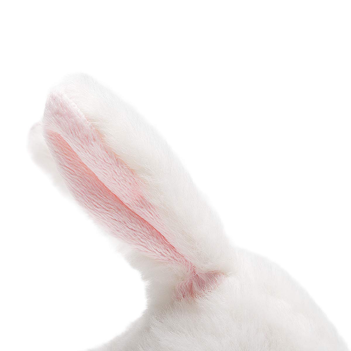 Soft Plush Rabbit Easter Electronic Interactive Toy - Jumping Bunny with Wiggle Ears & Moving Mouth - 7 Inch White Stuffed Animal Gift for Kids - Perfect for Easter Baskets, Birthday Presents & Toddler Playtime