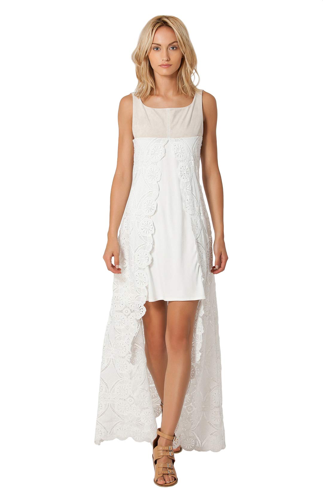 Elegant White Lace Overlay Maxi Dress - Sleeveless Formal Evening Gown for Women | Perfect for Weddings, Parties & Special Occasions
