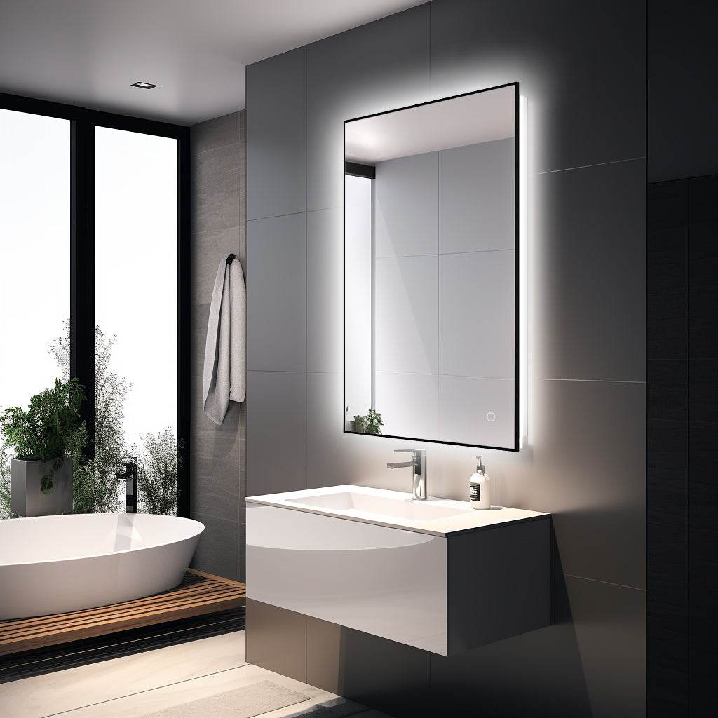 Martz 24W x 32H LED Bathroom Mirror with Dimmable Lights - Perfect for Vanity, Makeup, and Home Decor