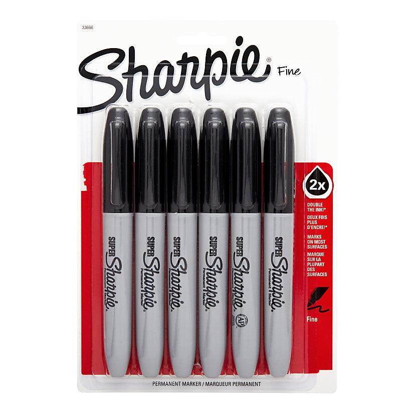 Sharpie Super Permanent Markers - 6 Pack Vibrant Colors for Art, Office & School Projects - Ideal for Drawing, Labeling & DIY Crafts