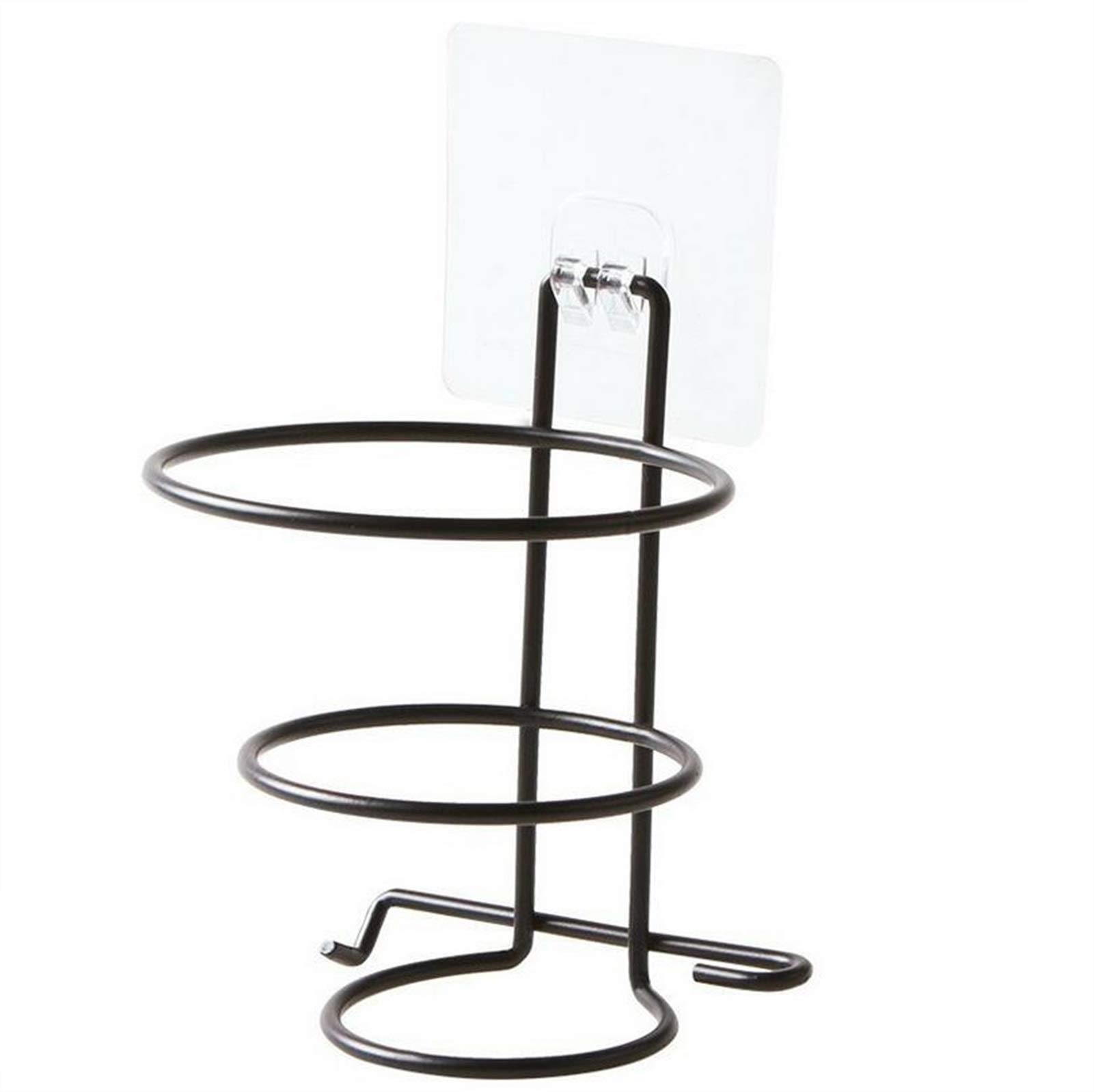 Iron Wall Mounted No Drill Bathroom Shelf - Hair Dryer Holder & Storage Rack for Bathroom & Kitchen - Space Saving Solution for Hotels, Homes (1PC) - Perfect for Organizing Toiletries, Cosmetics & Cleaning Supplies