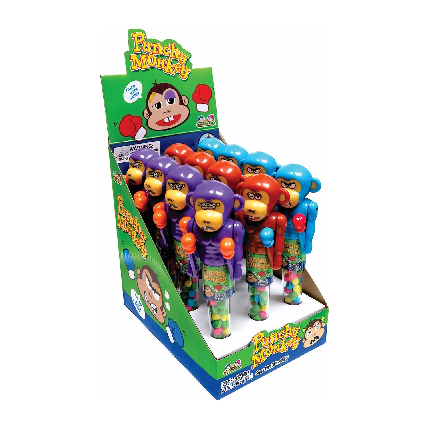 Punchy Monkey Plush Toy for Kids - 12 Pack in a Box | Soft Stuffed Animal for Playtime, Birthday Gifts & Party Favors