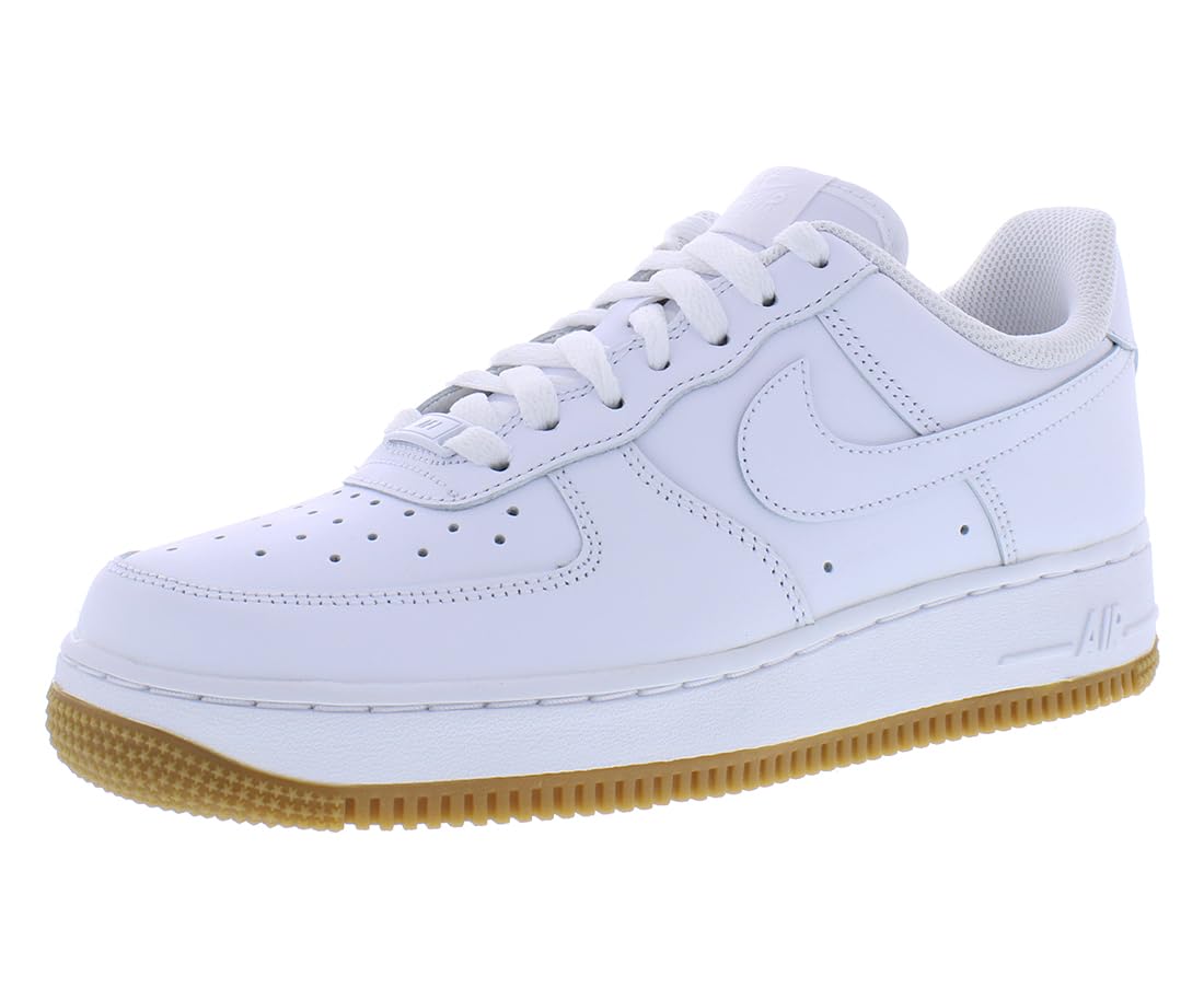 Nike Men's Air Force 1 Low '07 White Sneakers - Classic Casual Shoes for Everyday Wear, Street Style & Basketball Court Fashion